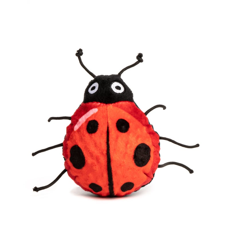 fabdog Faballs Dog Ball Toys - Super Squeaky Durable Dog Toys for All Breeds - Plush Dog Squeak Toy Balls | Animal-Themed Plush Toys | Small Lady Bug - Image 1
